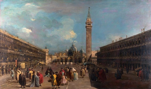 Francesco Guardi , Venise, Piazza San Marco, 1760 