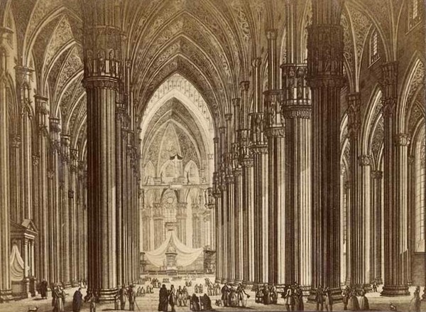 L'intérieur du Duomo par Giacomo Brogi  