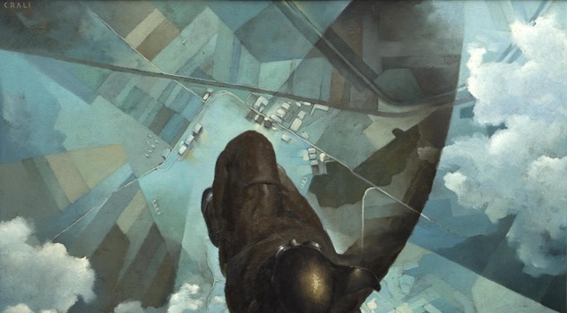 Tullio Crali - Avant l'ouverture du parachute - 1939