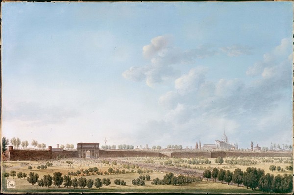 L'entrée des troupes de Napoléon à Milan par Pietro Bagetti